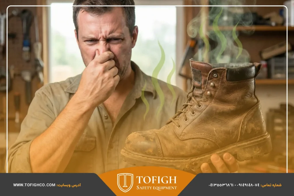 چرا کفش کار بو میگیرد؟