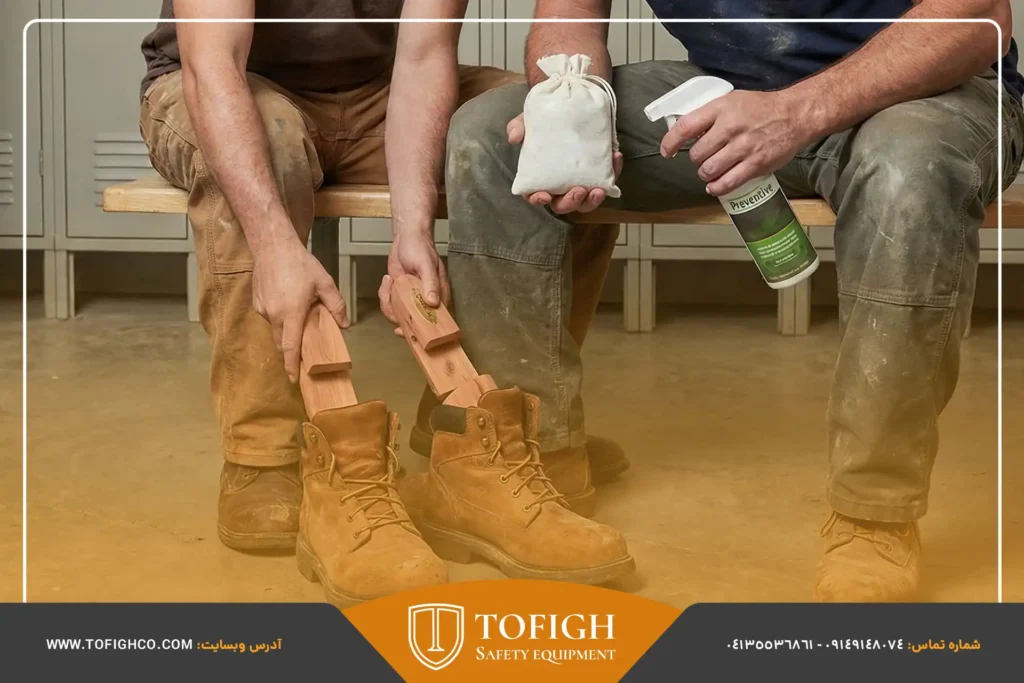 چگونه از بوی بد کفش کار جلوگیری کنیم؟